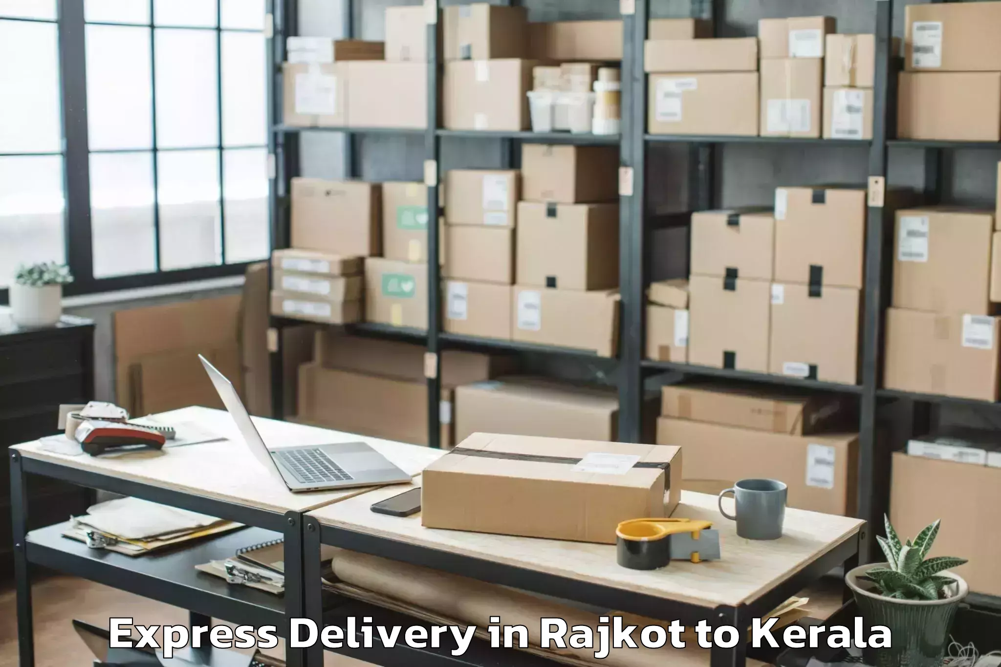 Efficient Rajkot to Ayoor Express Delivery